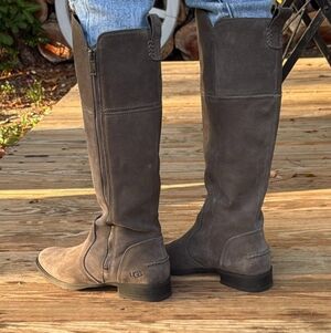 UGG Women's Over-the-Knee Suede Boots in Dark Gray